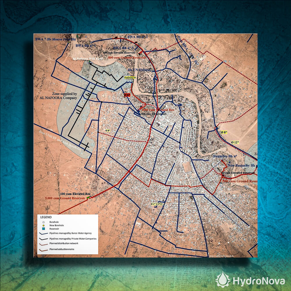 City plan map in northern Somalia
