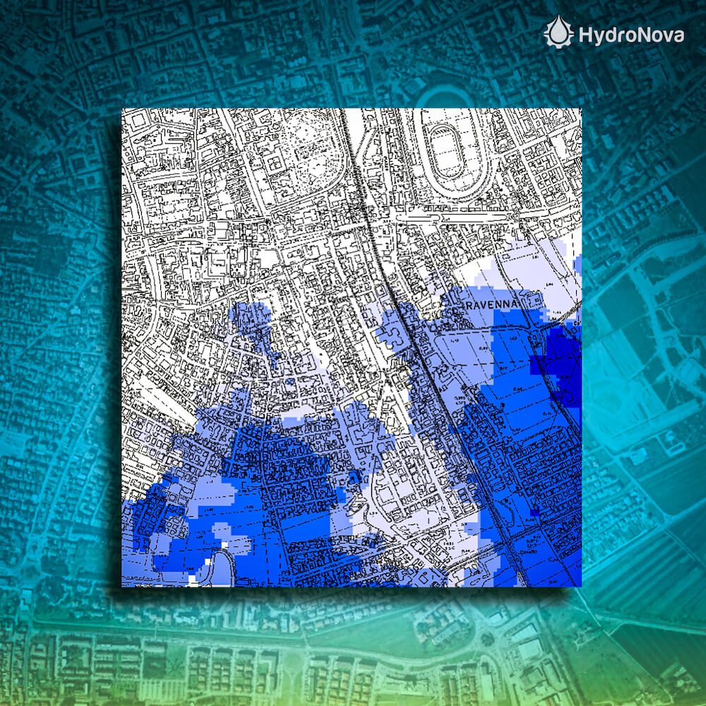 Flood level simulation of Ravenna